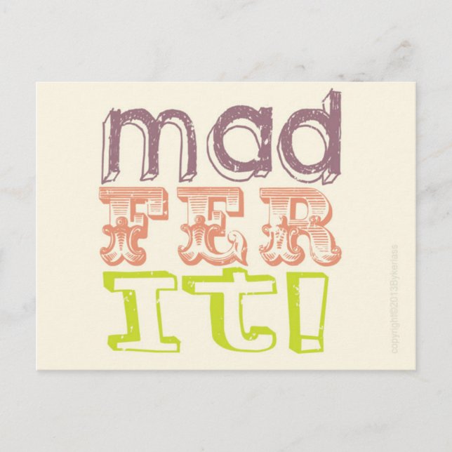 Postale Carte Manc - Mad Fit (Devant)