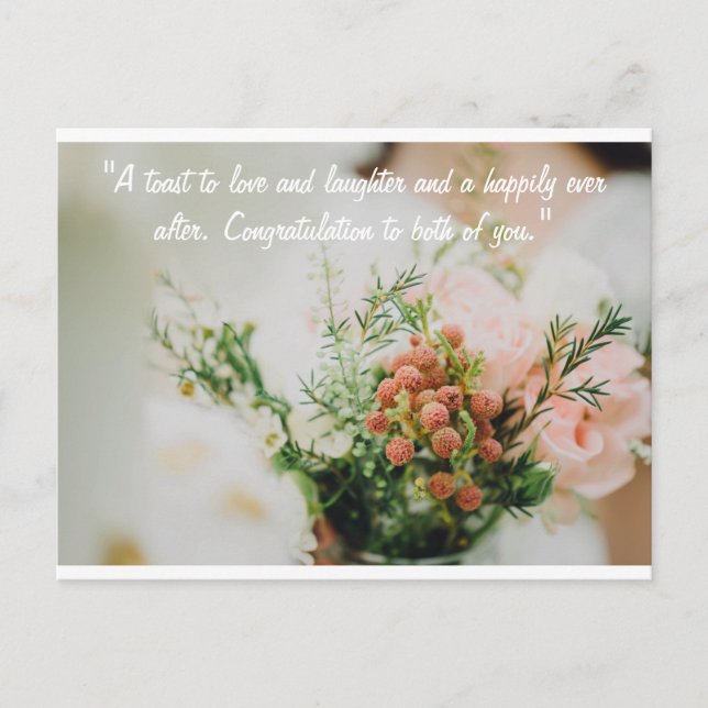 Postale carte mariage heureuse (Devant)