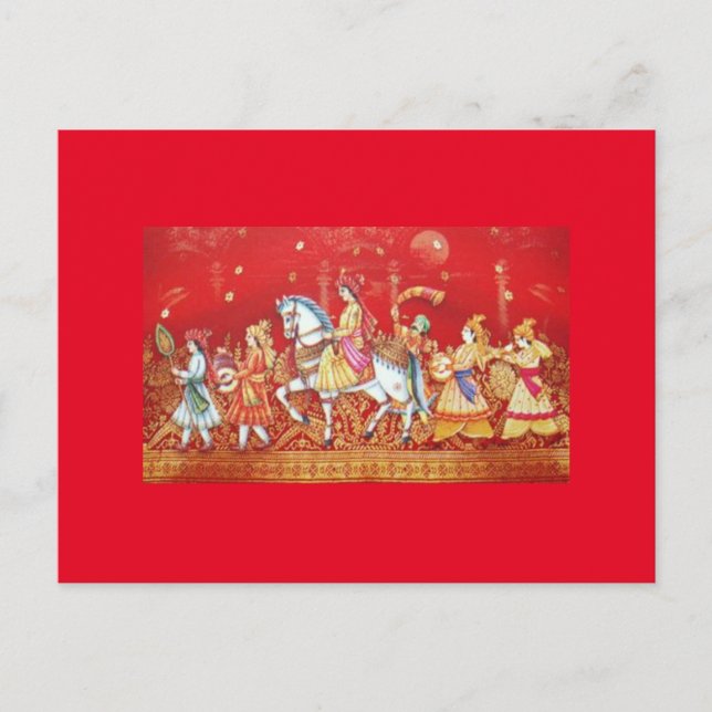 Postale carte mariage indienne (Devant)