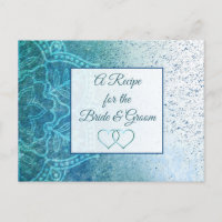 Carte mariage Mandala bleu turquoise Recette