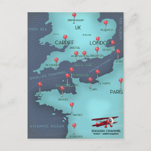 Postale Carte marine anglaise