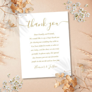 Postale Carte Merci Gold Mariage