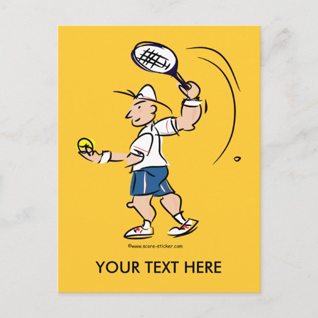 Postale Carte mignonne pour les joueurs de tennis (Devant)