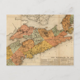 Postale Carte minérale de l'église de la Nouvelle-Écosse