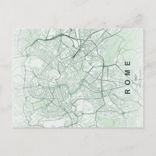 Postale Carte minimale de la ville de Rome sur carte posta