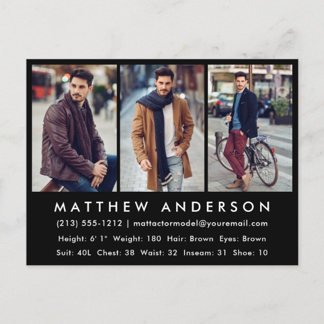 Postale Carte modèle Acteur Photo Comp - Vide carte postal (Devant)