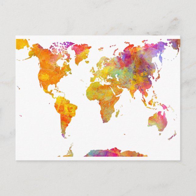 Postale carte mondiale (Devant)