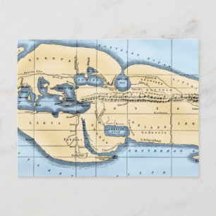 POSTALE CARTE MONDIALE : ERATOSTHENES