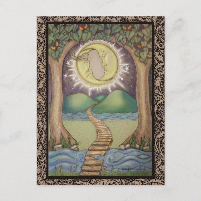 Postale Carte Moon Tarot (Devant)