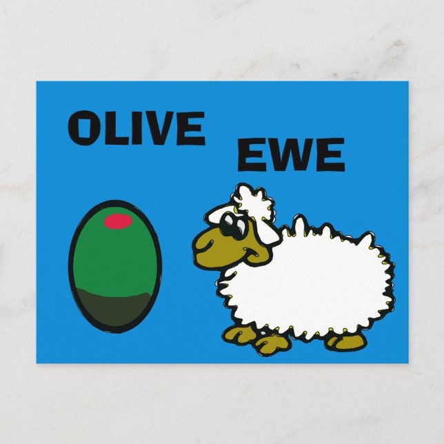 Postale Carte Olive comique (Devant)