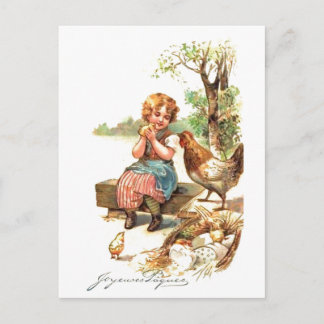 Postale Carte Pâques vintage