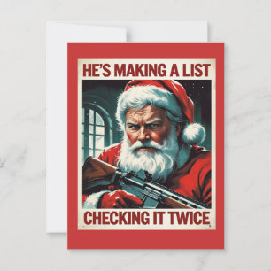 Postale Carte Père Noël de deuxième modification Noël de