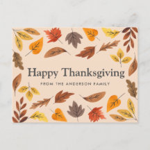 Carte personnalisable bon thanksgiving