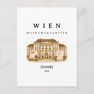 Postale Carte personnalisée Musée de Vienne Nom & Année