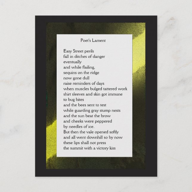 Postale Carte Poem Ferme Amusante #2 (Devant)