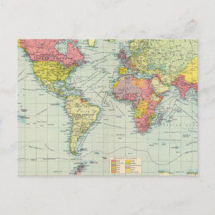 Postale Carte politique mondiale