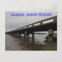 CARTE POST EAU D'inondation Kansas