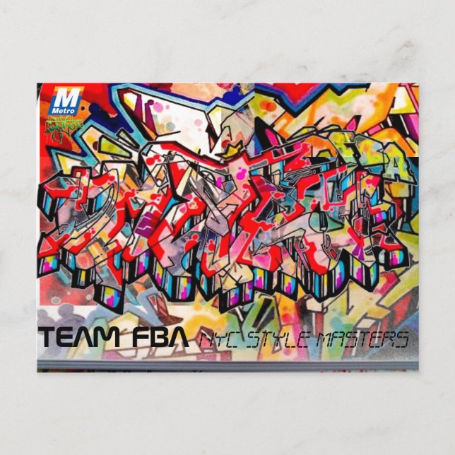 POSTALE CARTE POST GRAFFITI NYC (Devant)