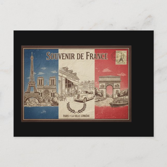 Postale carte postal france (Devant)