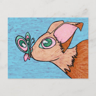 Postale Carte postale, Ami papillon curieux
