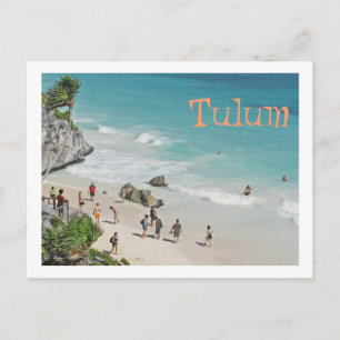 Postale carte postale, BEACH BENEATH MAYAN RUINS À TULUM