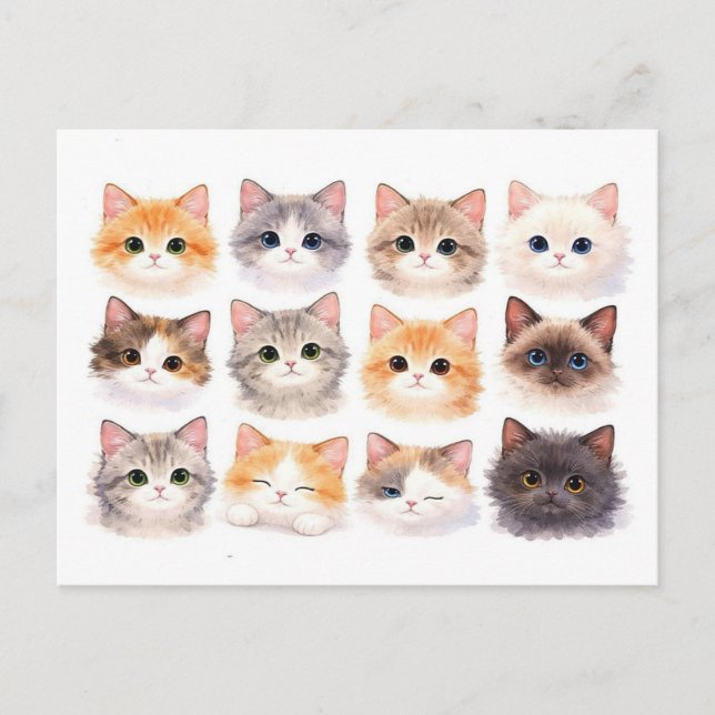 Postale Carte postale. Chatons drôles (Devant)