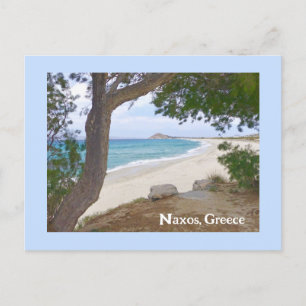 Postale carte postale/ Naxos, Grèce/plage