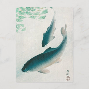 POSTALE CARTE POSTALE: OHARA KOSON : CARP/KOI 1926