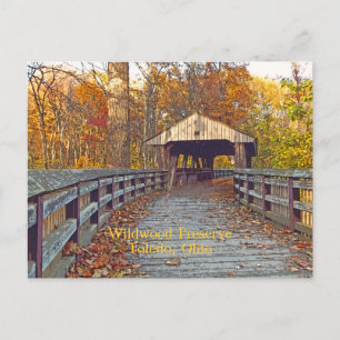 Postale carte postale, "Pont couvert de Wildwood Preserve"