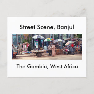 Postale Carte postale, Street Scene, Banjul