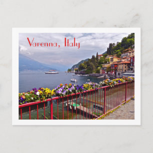 Postale carte postale/VARENNA, ITALIE/PROMENDADE À FLEURS