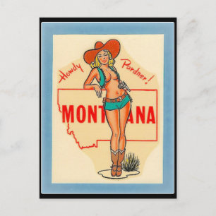 POSTALE CARTE POSTCARD VINTAGE VOYAGE MONTANA