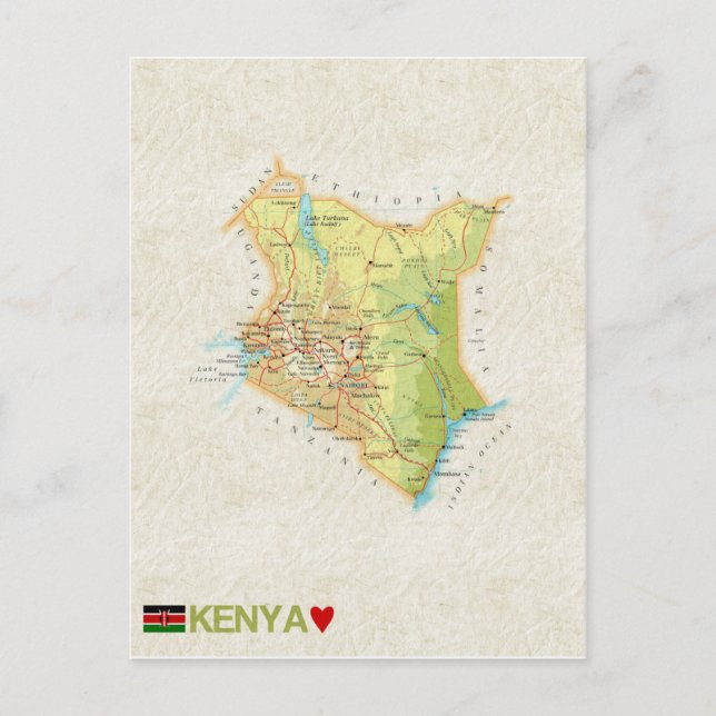 Postale CARTE POSTCARDS ♥ Kenya (Devant)