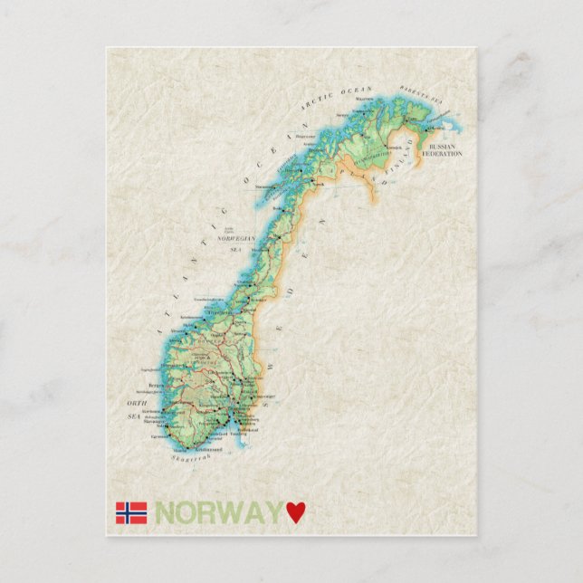 Postale CARTE POSTCARDS ♥ Norvège (Devant)