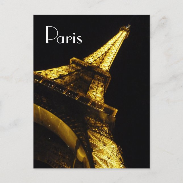 Postale Carte pour notes Tour Eiffel Paris (Devant)