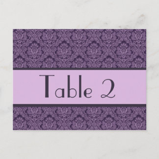 Postale Carte pourpre et lilas de nombre de Tableau de
