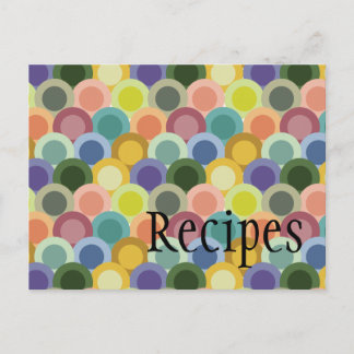 Postale Carte Recette Cercles Rétro