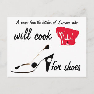 Postale Carte Recette Chaussures