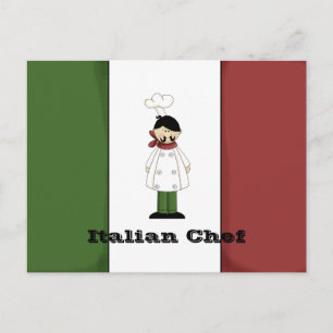 Postale Carte Recette Chef Italien #5