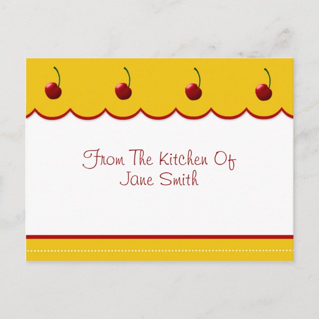 Postale Carte Recette Cherry Lover (Devant)