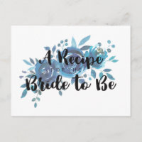 Carte Recette Fête des mariées Rose bleu