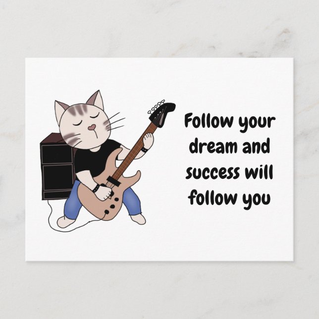 Postale carte rock sucer musique (Devant)