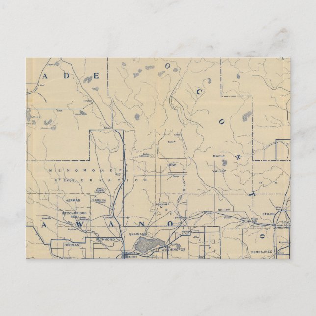 Postale Carte routière cyclable du Wisconsin 5 (Devant)