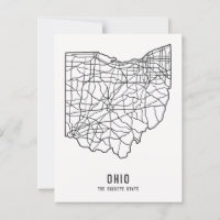 Carte routière de l'Ohio - carte de l'État du Buck