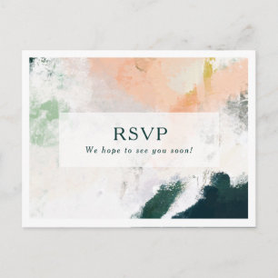 Postale Carte RSVP Abstraite colorée