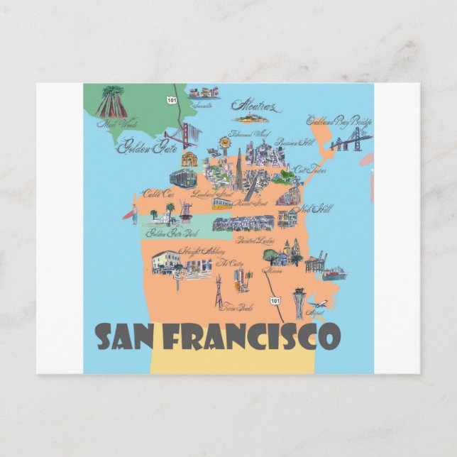 Postale Carte San Francisco California (Devant)
