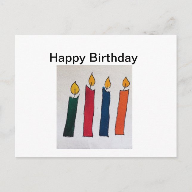 Postale Carte simple de voeux d'anniversaire (Devant)