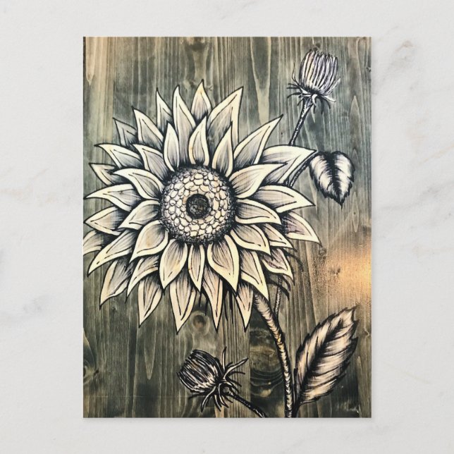 Postale Carte Sunflower Post (Devant)