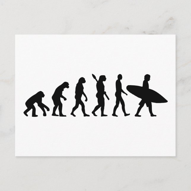 Postale Carte surf de surf Evolution (Devant)