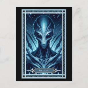 Postale Carte Tarot Alien